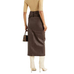 Brunello Cucinelli Leather Skirt BR-8736285688020-42