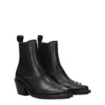 Chloé Black Leather Ankle Boots CH-8547374792969-EU35.5/US5.5