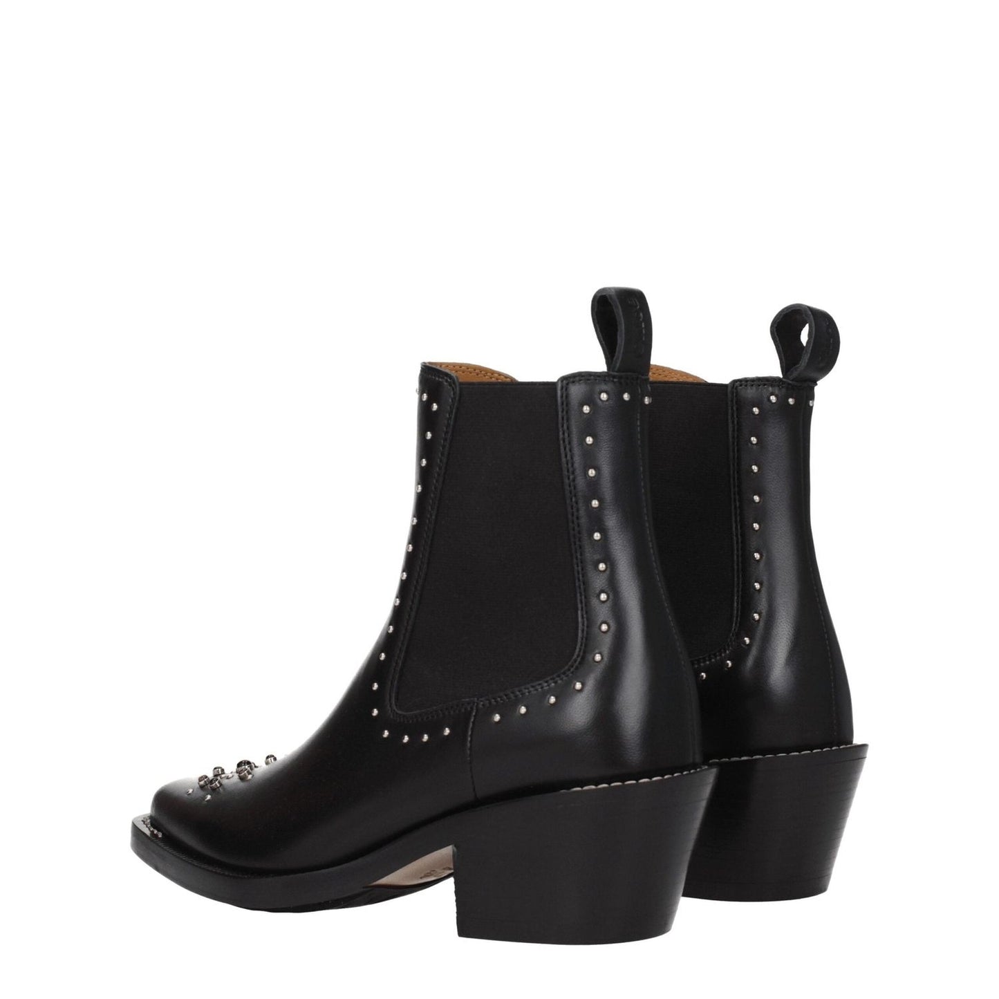 Chloé Black Leather Ankle Boots CH-8547374792969-EU35.5/US5.5