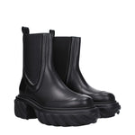 Off-White Black Leather Ankle Boots OF-8595927925001-EU40/US10