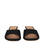 Off-White Black Linen Flat Sandals OF-9256108097801-EU36/US6