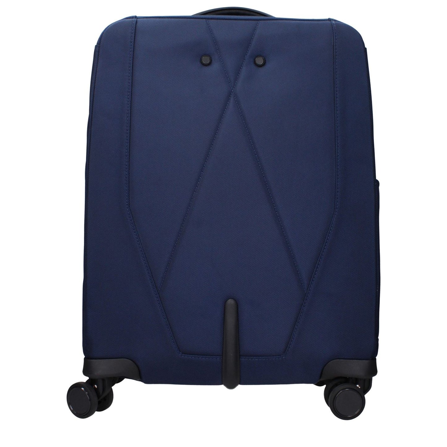 Piquadro Blue Fabric Luggage And Travel trolley with TSA closure, adjustable handle, and front logo. MPN BV4343X19BLU, code F83830.