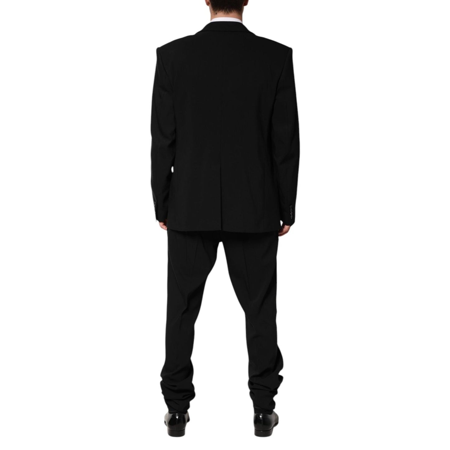 Dolce & Gabbana Black Cotton Single Breasted 2 Piece Suit KOS2363-58