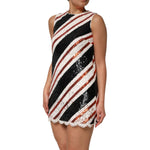 Dolce & Gabbana Multicolor Sequin Embellished Shift Dress DR81820-36