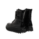 Dolce & Gabbana Black Leather Lace Up Mid Calf Boots Shoes MV7702-41