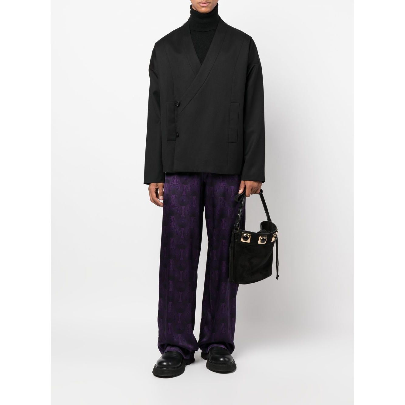 OZWALD BOATENG Trousers Purple