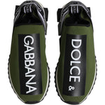 Dolce & Gabbana Green Logo Low Top Sorrento Men Sneakers Shoes MV7755-39