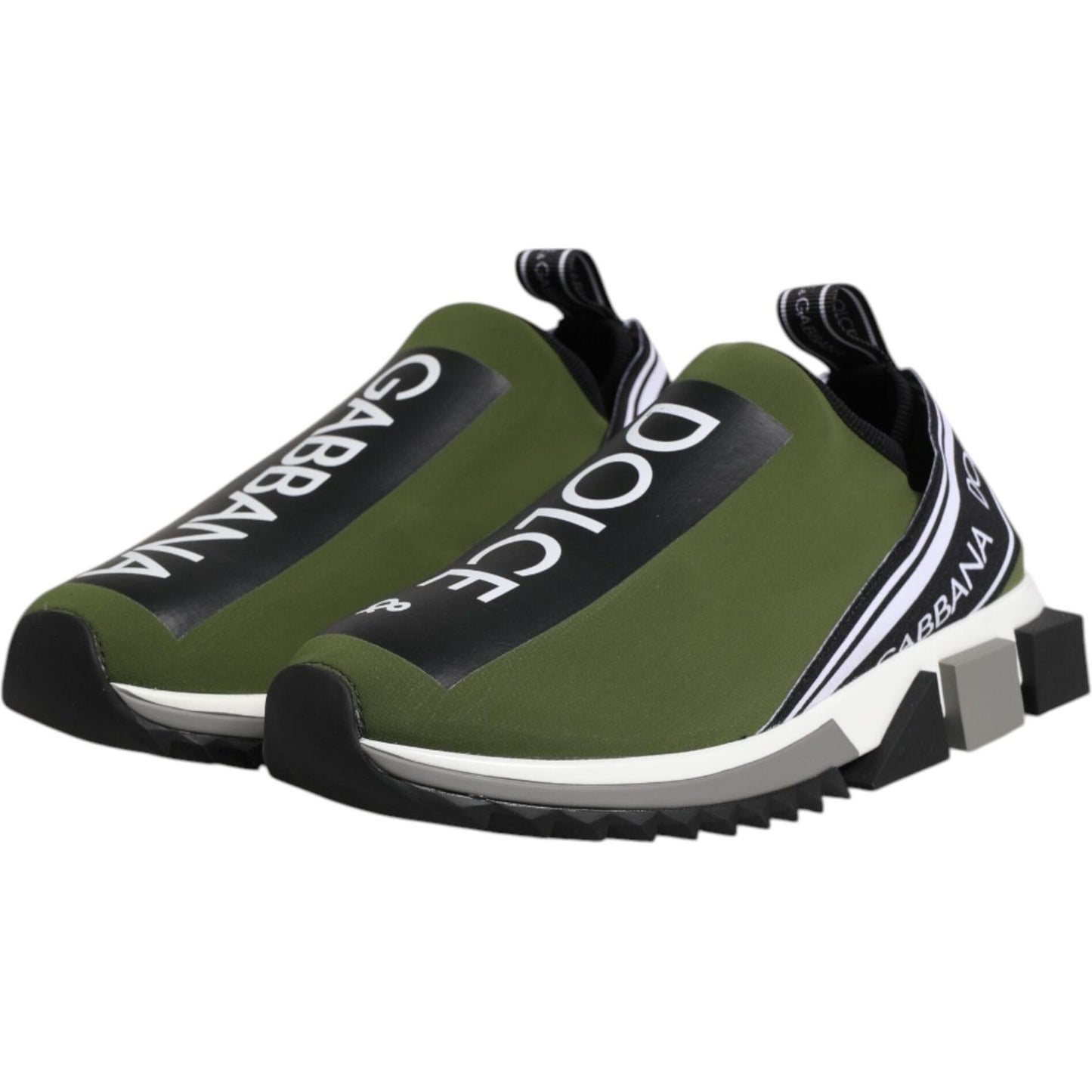 Dolce & Gabbana Green Logo Low Top Sorrento Men Sneakers Shoes MV7755-39