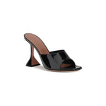 Amina Muaddi Patent-leather Lupita Sandals AM-14S361186LUPBLACK-EU35/US5