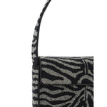 Staud Tommy Beaded Shoulder Bag ST2089204BKWHBB