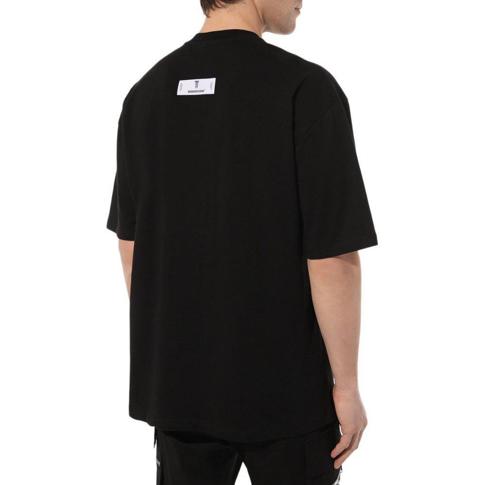 Diego Venturino Black Cotton T-Shirt DI-15828-S