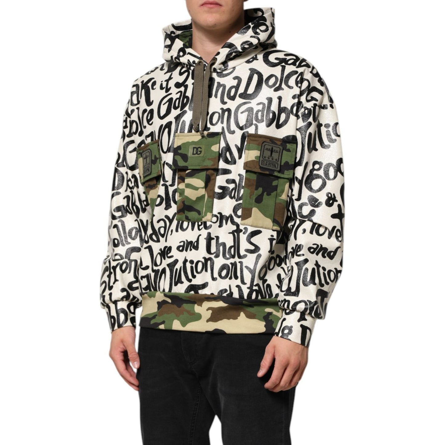 Dolce & Gabbana Multicolor Hooded DGMania Sweatshirt Sweater JKT41516-48