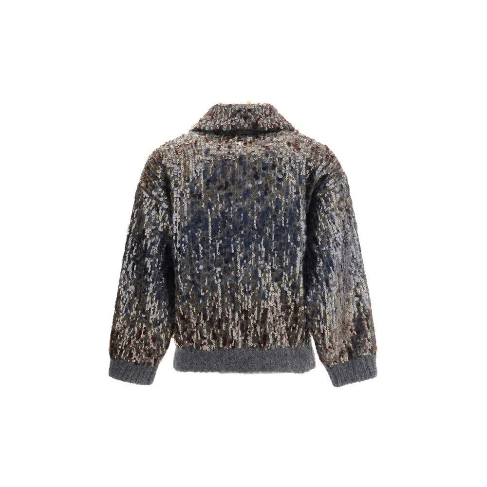 Brunello Cucinelli Sequined Cardigan BR-M1U375916PC9144-L