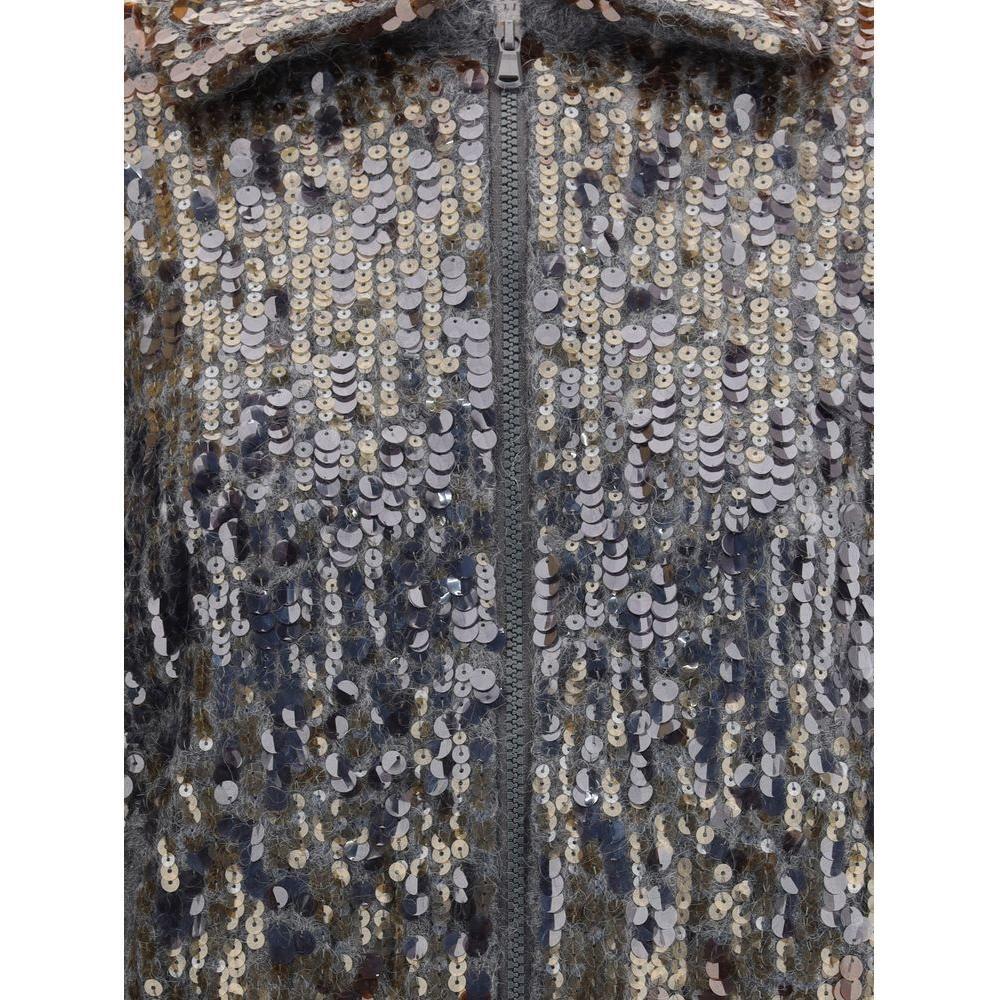 Brunello Cucinelli Sequined Cardigan BR-M1U375916PC9144-L