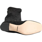 Dolce & Gabbana Black Suede Leather Knee High Boots Shoes LA12865-35.5