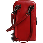 Dolce & Gabbana Red Leather Purse Phone Sling Crossbody Neck Strap Bag