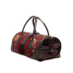 Dolce & Gabbana Multicolor Leather Jacquard Velvet Travel Duffle Bag BAG4728