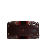 Dolce & Gabbana Multicolor Leather Jacquard Velvet Travel Duffle Bag BAG4728