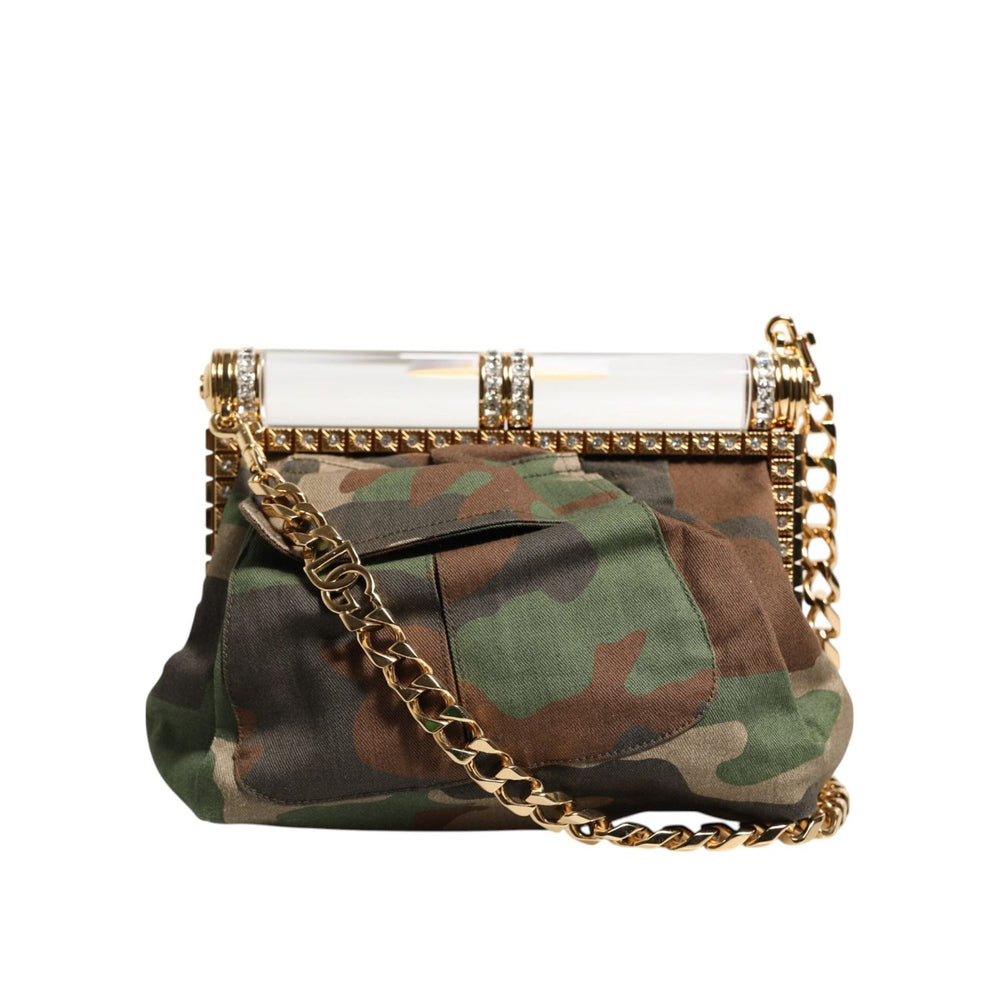 Dolce & Gabbana Multicolor Sicily Medium Camouflage Shoulder Strap Bag BAG4726