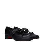 Christian Louboutin Black Leather Ballet Flats LO-9489348067593-EU39/US9