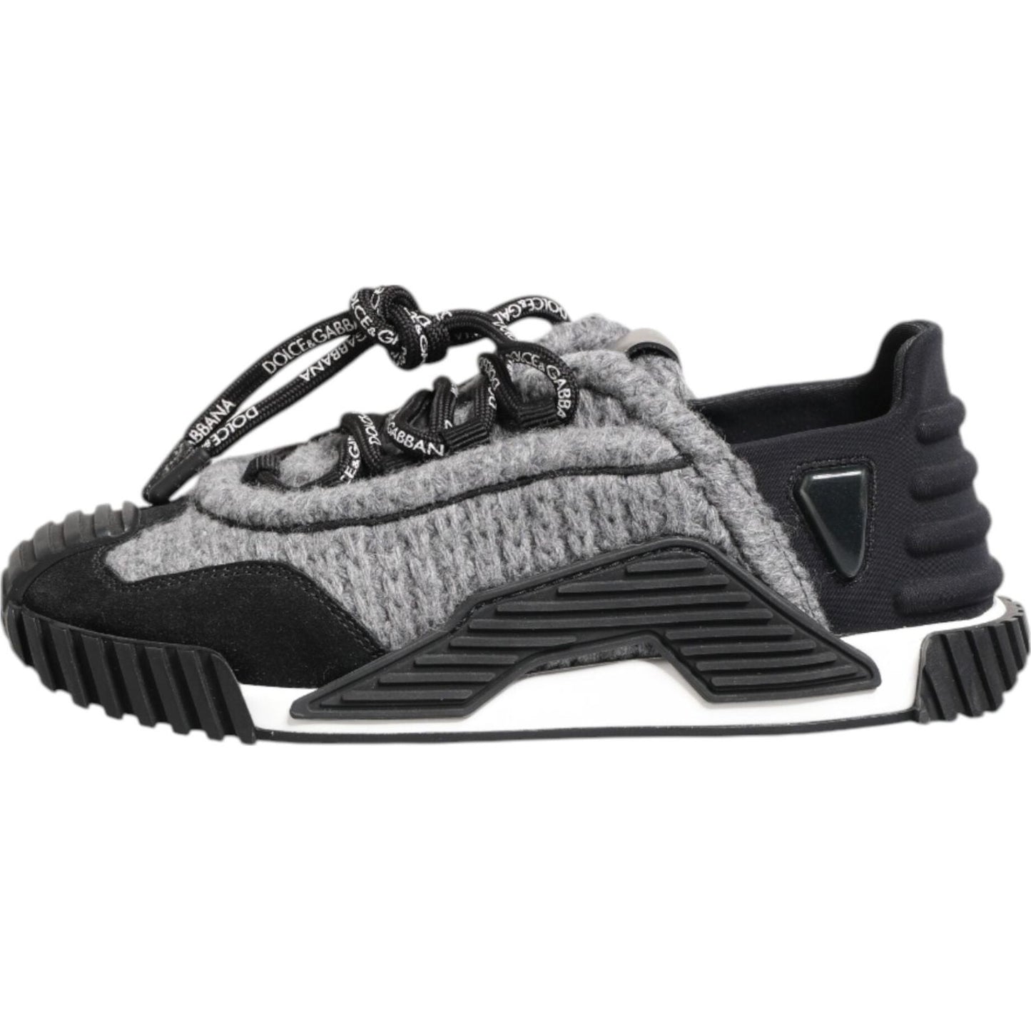 Dolce & Gabbana Black Gray NS1 Low Top Sneakers Shoes LA12829-35
