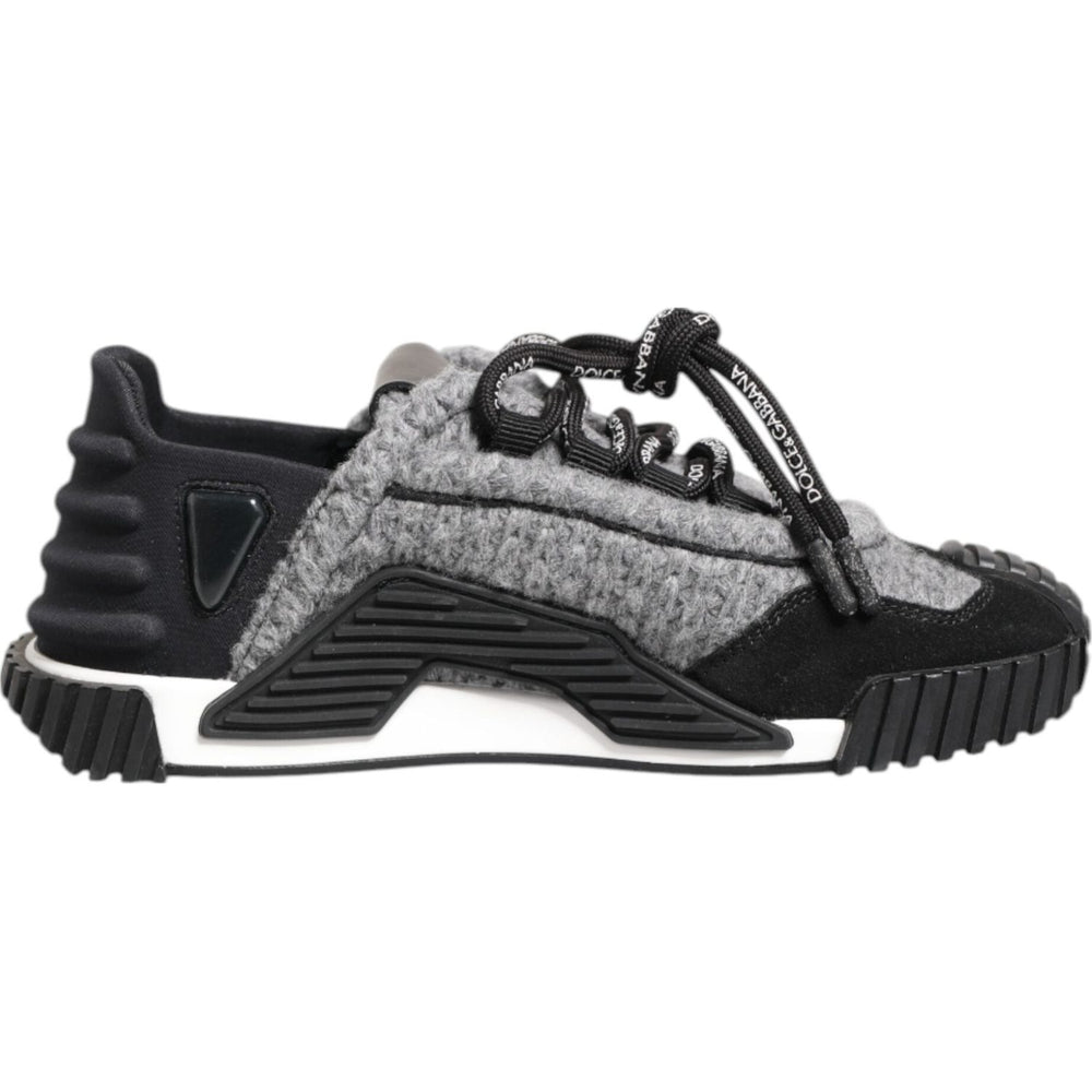 Dolce & Gabbana Black Gray NS1 Low Top Sneakers Shoes LA12829-35