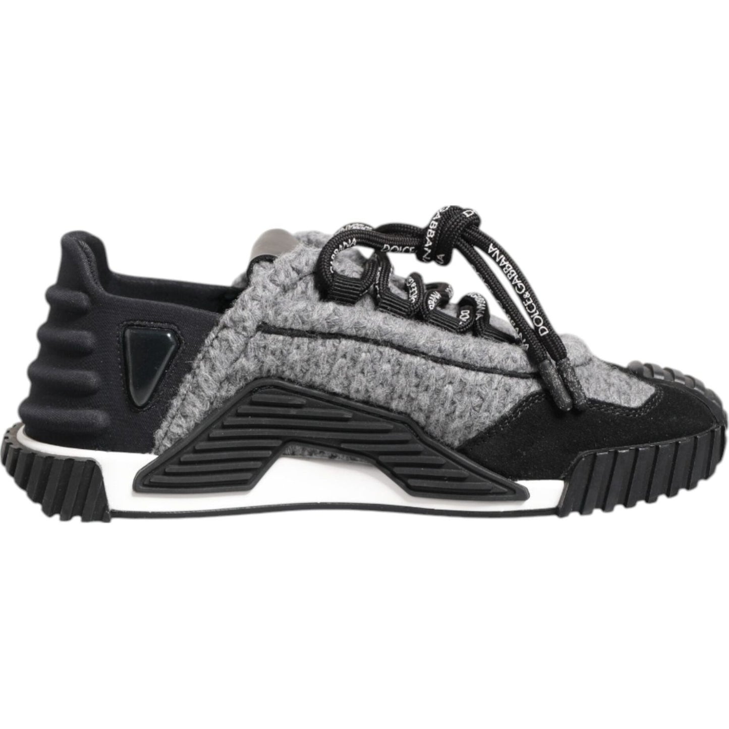 Dolce & Gabbana Black Gray NS1 Low Top Sneakers Shoes LA12829-35