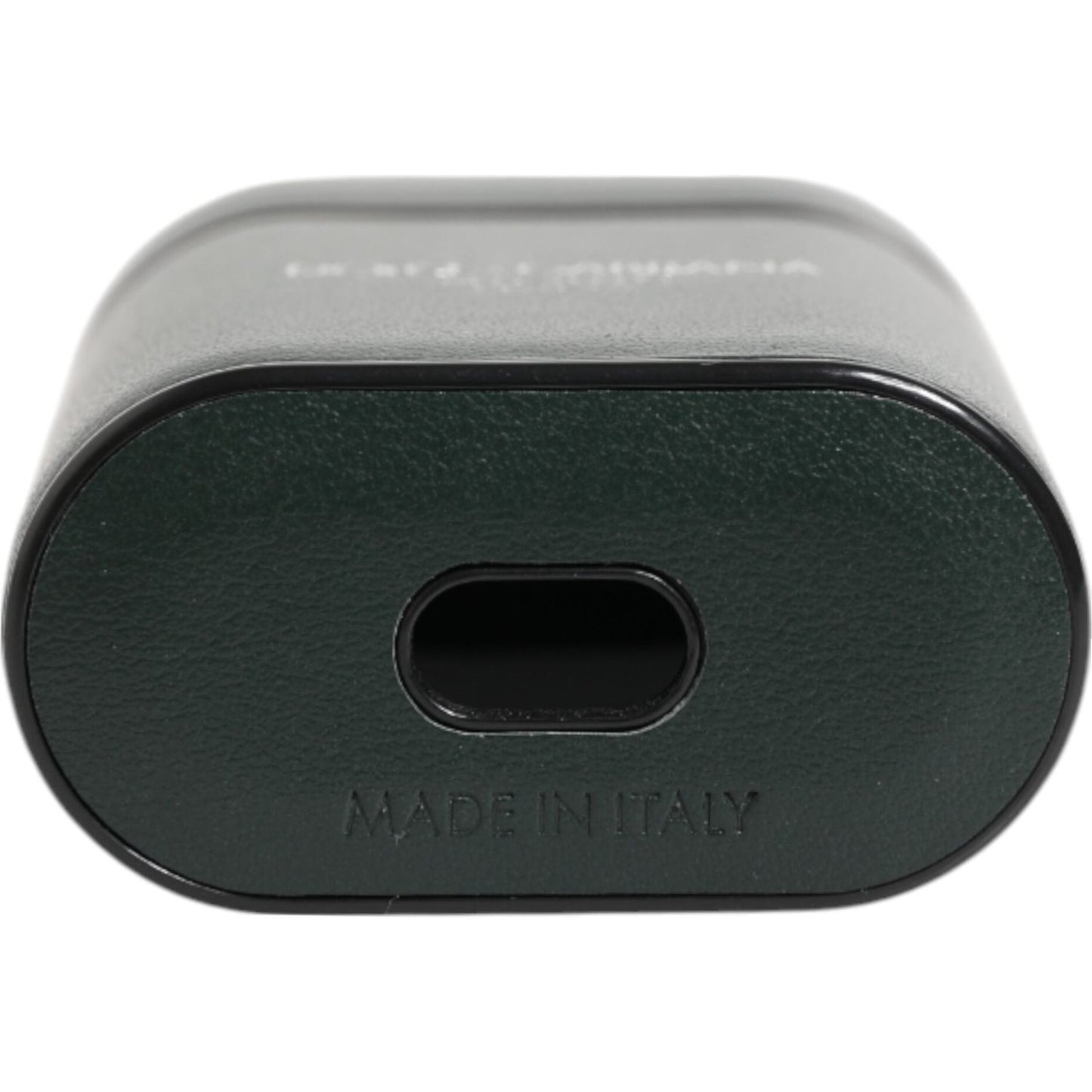 Dolce & Gabbana Black Leather Logo Print Flip Holder Men Airpods Case SMY11115