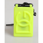 Dolce & Gabbana Yellow Green Rubber DG Embossed Adjustable Badge Holder SMY11237