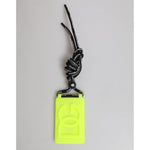Dolce & Gabbana Yellow Green Rubber DG Embossed Adjustable Badge Holder SMY11237