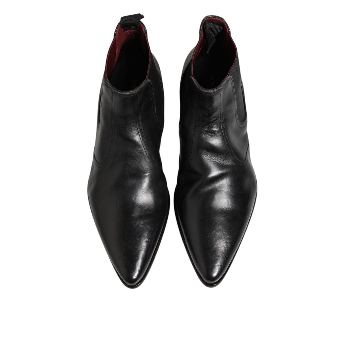 Dolce & Gabbana Black Chelsea Slip On Men Ankle Boots Shoes MV7927-42