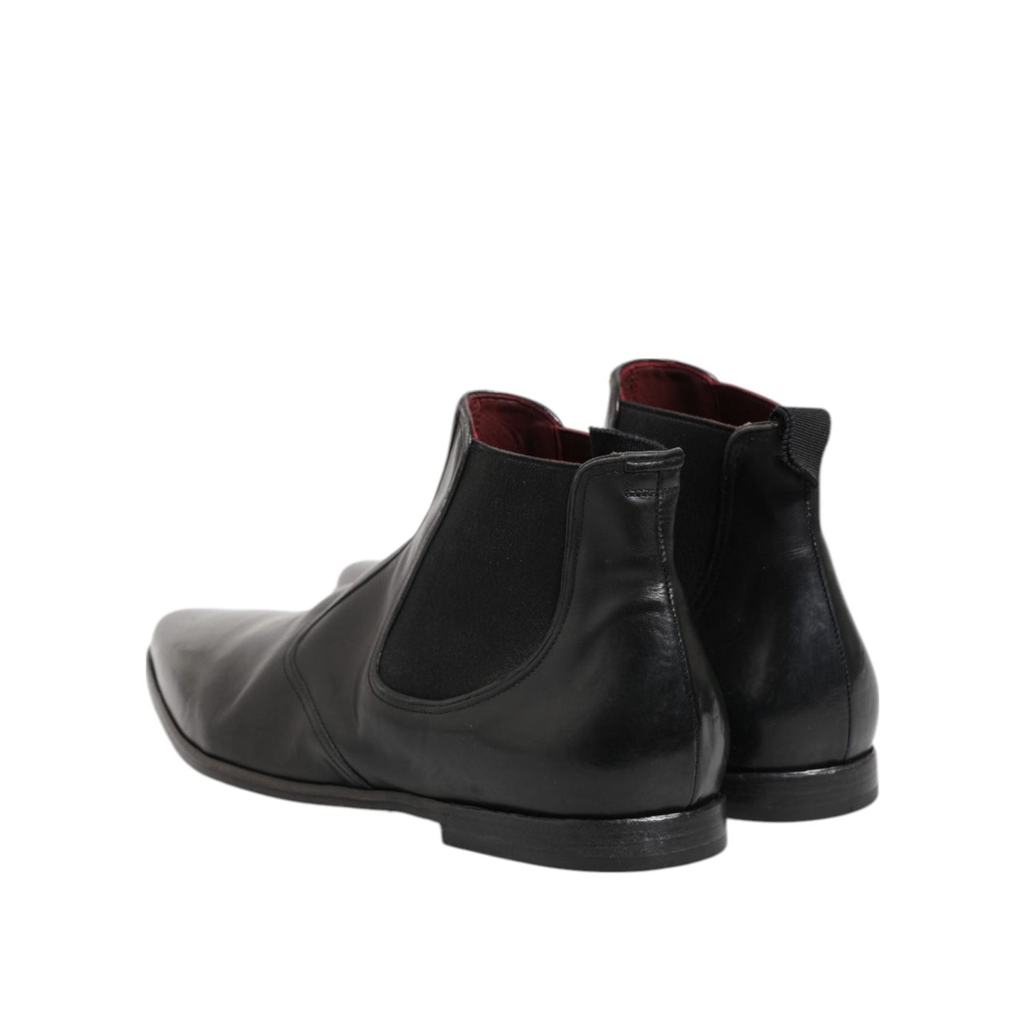 Dolce & Gabbana Black Chelsea Slip On Men Ankle Boots Shoes MV7927-42