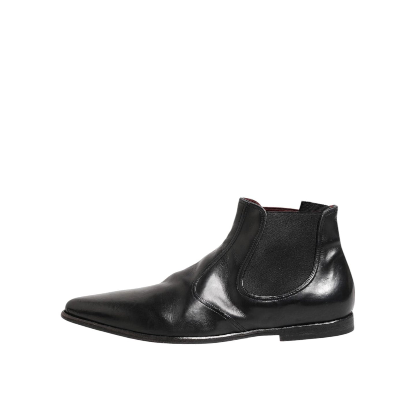 Dolce & Gabbana Black Chelsea Slip On Men Ankle Boots Shoes MV7927-42
