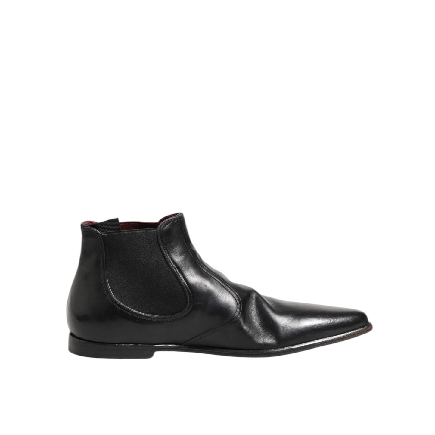 Dolce & Gabbana Black Chelsea Slip On Men Ankle Boots Shoes MV7927-42