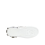 Dolce & Gabbana White Portofino Crystal Sneakers Shoes LA128435