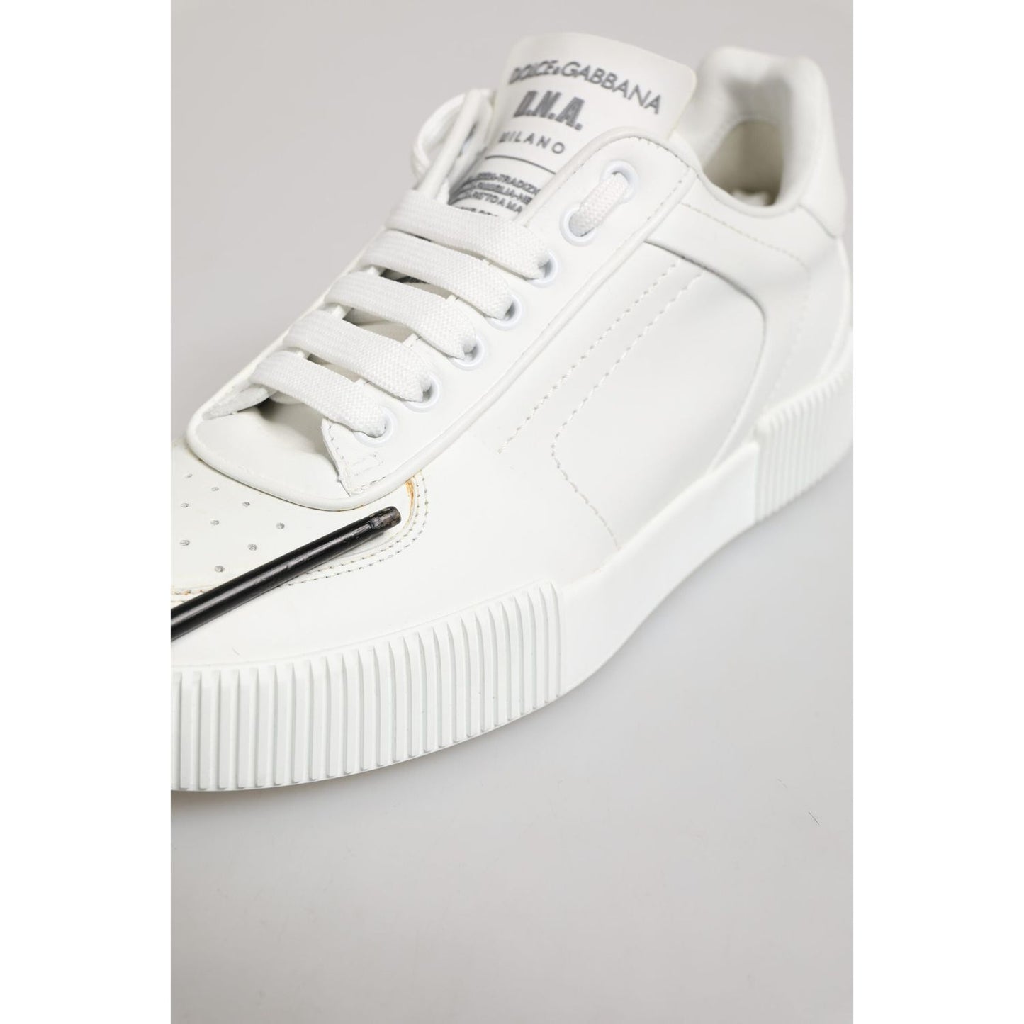 Dolce & Gabbana White Miami Leather Low Top Sneakers Shoes MV7876-39