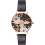 Olivia Burton Black Artificial Leather Watch OBOB16BF05AC