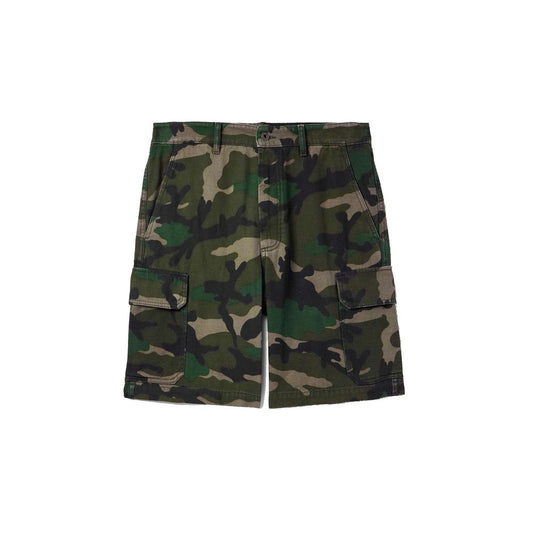 Valentino Green Cotton Cargo Shorts
