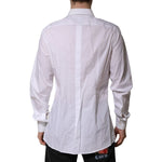 Dolce & Gabbana White Cotton Crown Collar GOLD Formal Shirt TSH91339-40