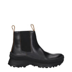 Jil Sander Black Leather Ankle Boots JI-8547355132169-EU40/US7