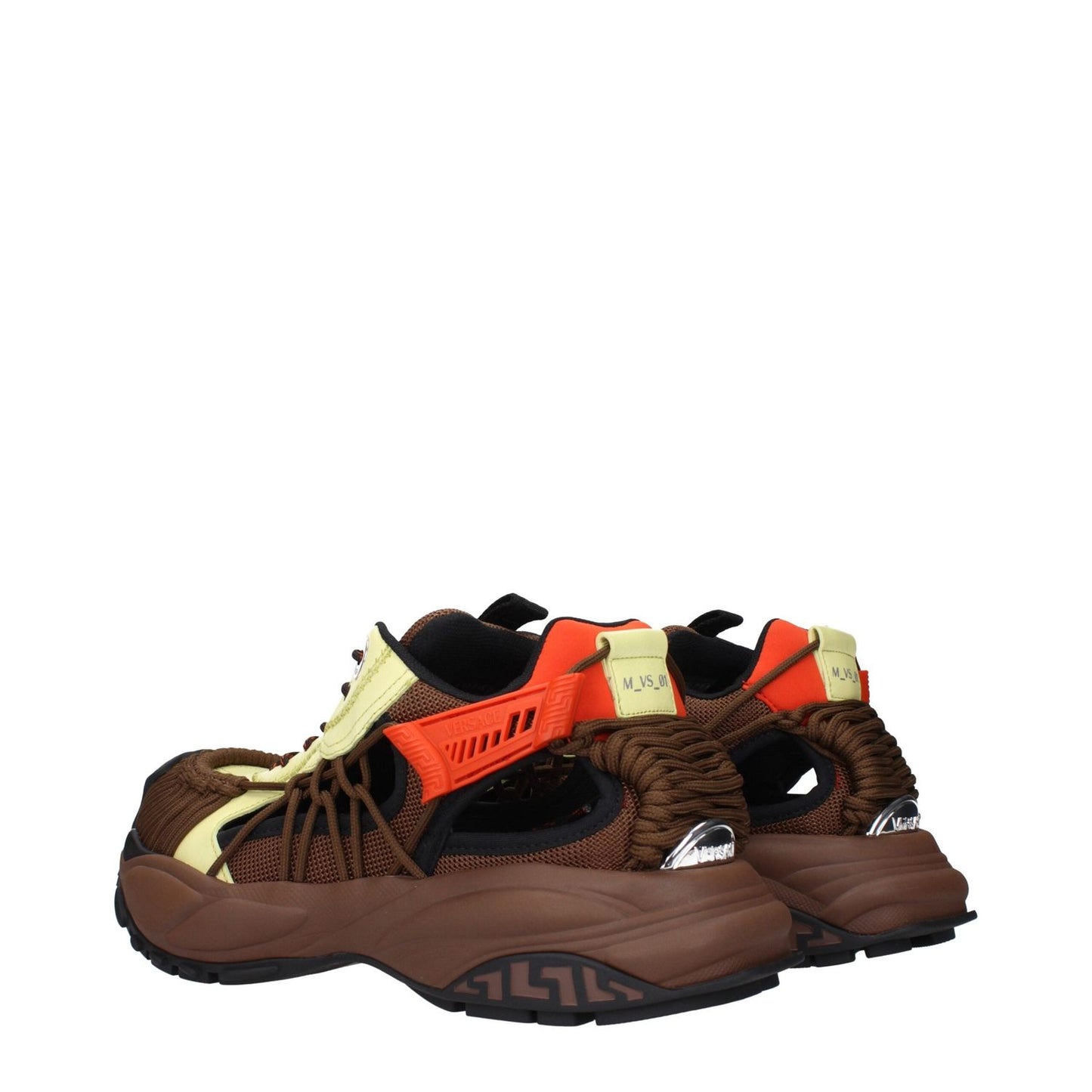 Versace Brown Fabric Athletic Sneakers VE-15266301444361-EU40/US7