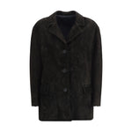 Salvatore Santoro Suede leather Jacket SA-49077DBLACK-IT40 | M