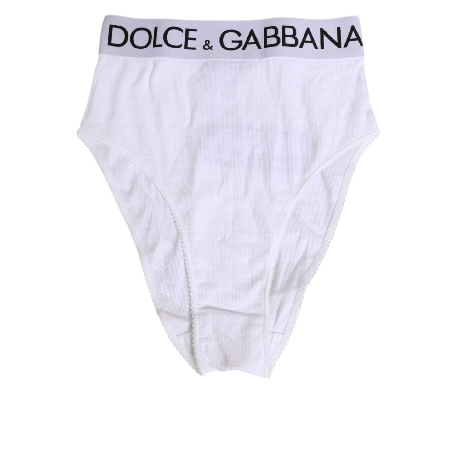 Dolce & Gabbana White Cotton Elastic DG Logo Waistband Underwear