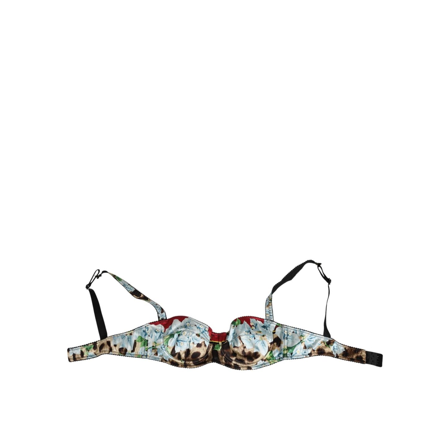 Dolce & Gabbana Multicolor Floral Semi Padded Balconette Underwear