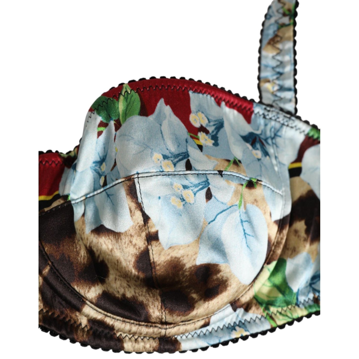 Dolce & Gabbana Multicolor Floral Semi Padded Balconette Underwear