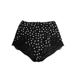 Dolce & Gabbana Black White Polka Dot Silk Slip Panty Underwear