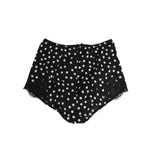 Dolce & Gabbana Black White Polka Dot Silk Slip Panty Underwear