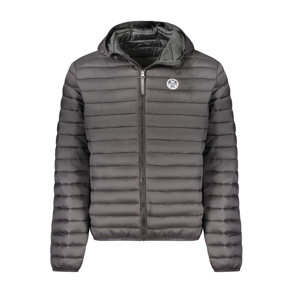 North Sails Black Polyester Men Jacket NO-39721-S