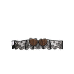 Dolce & Gabbana Black Floral Lace Strapless Bustier Underwear