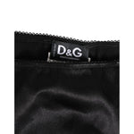 Dolce & Gabbana Black Satin Stretch Slip Brief Women Underwear